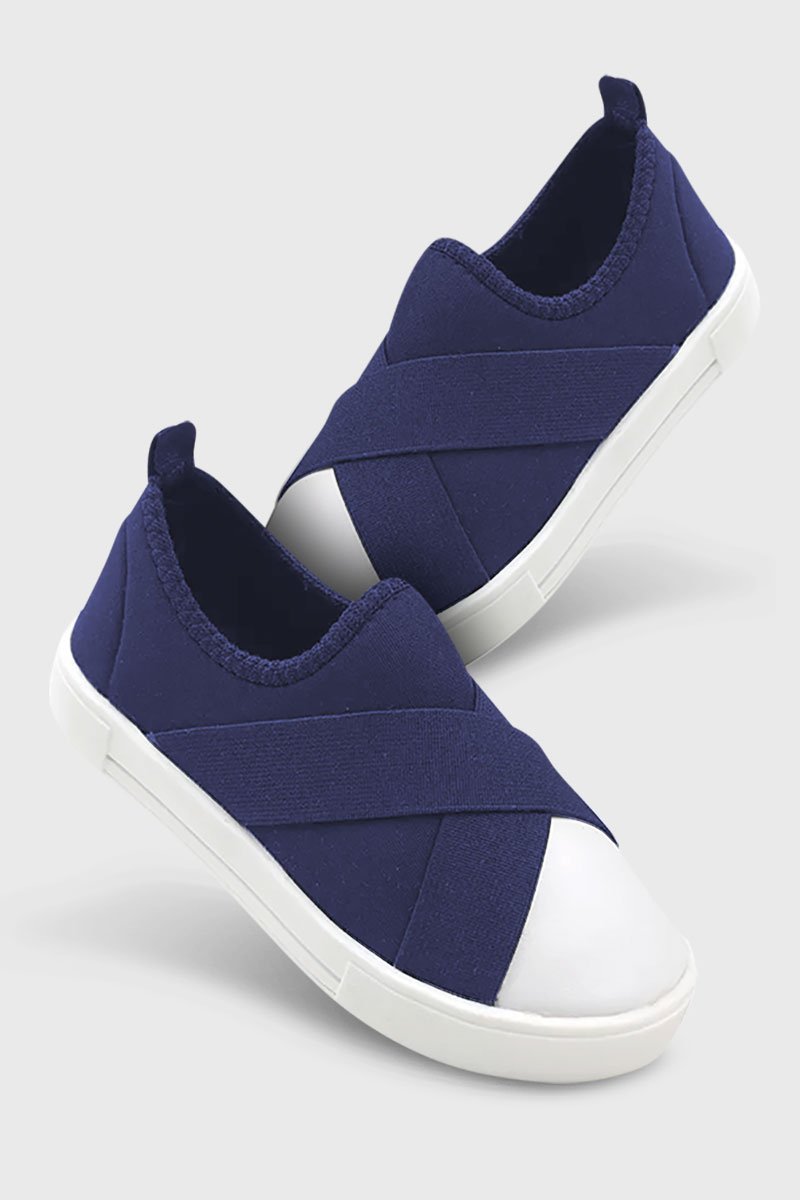 Tenis Infantil Marinho Elastico Calce Facil Viki | Mmoda
