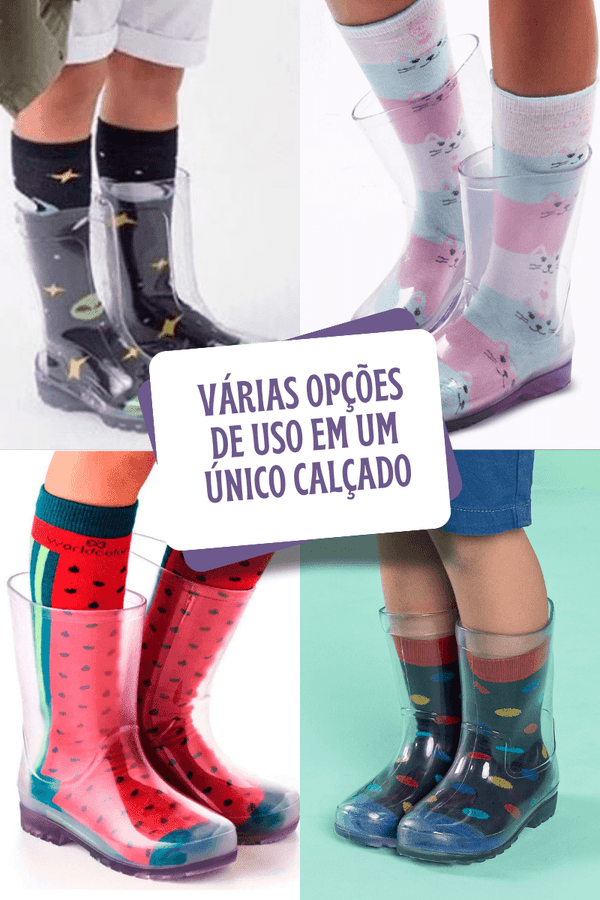 Plugt Tenis Infantil Transparente Galocha Infantil Menina Plugt - Main Image